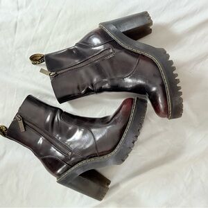 Dr. Martens Black Heeled Boots with Chunky Heel